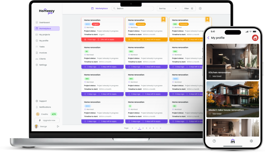 Homeezy Pro on desktop and mobile
